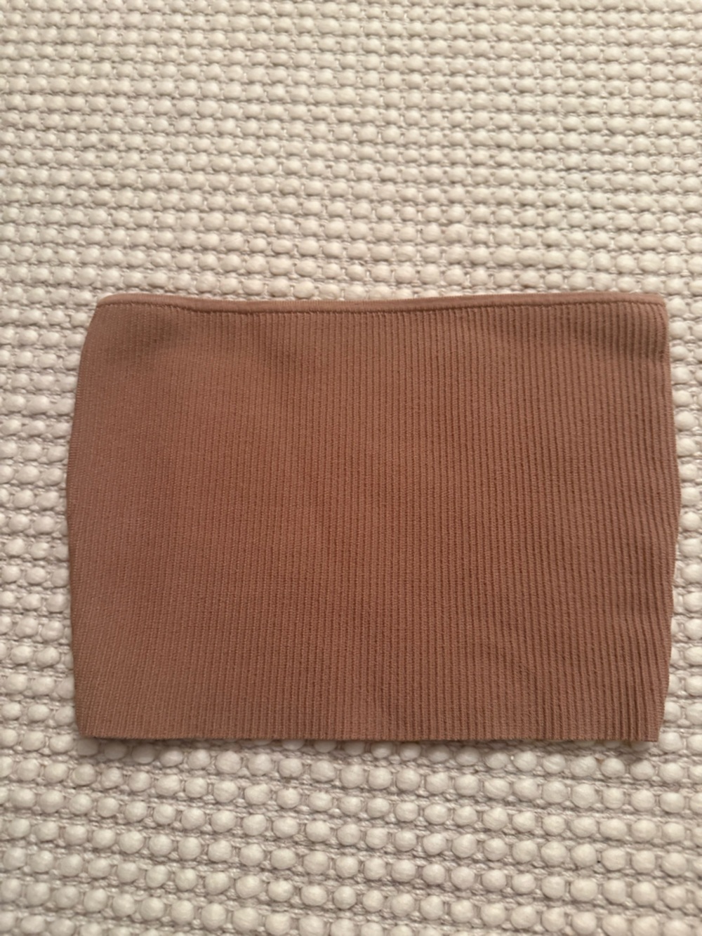 La Hearts Ribbed Tube Top in Mauve brown